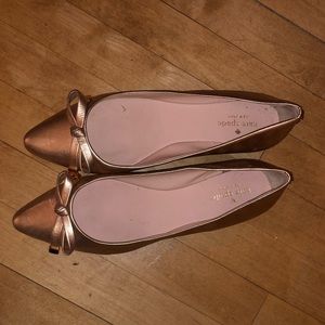Kate Spade Rose Gold Pointed Flats